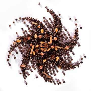 grains of coffee