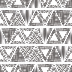 Seamless vector geometrical pattern endless background with hand drawn textured geometric figures. Graphic illustration Template for wrapping, web backgrounds, wallpaper