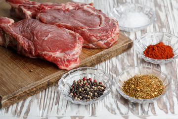 Steak cooking in the kitchen