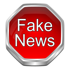 Fake News button - 3D illustration
