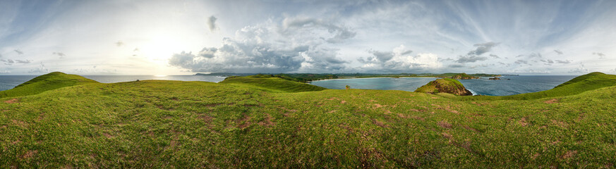Beautiful view of 360 degrees at sunset