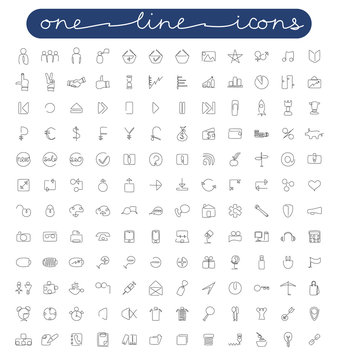 vector set of business and web icons
