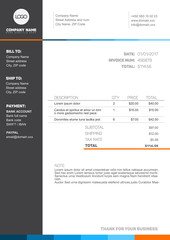 Fototapeta premium Invoice template