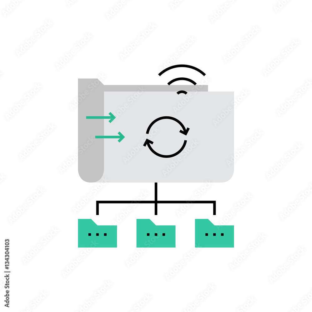 Aufkleber shared folder monoflat icon.