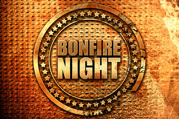 bonfire night, 3D rendering, grunge metal stamp