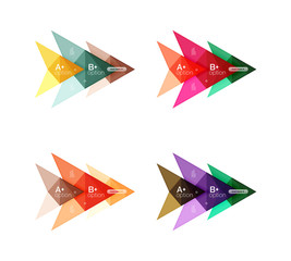 Fototapeta premium Colorful vector option banner arrow templates, infographic layouts