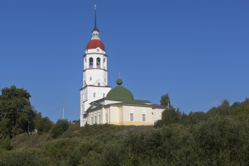 Fototapeta na wymiar Church Assumption of the Blessed Virgin in the town of Totma, Vologda Region, Russia