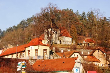Prague a beautiful castle roof trees nature tourism