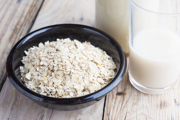 vegan breakfast (milk of avene)