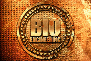 bio engineering, 3D rendering, grunge metal stamp