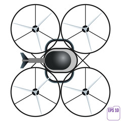 Drone, quadrocopter. Concept. Vector illustration