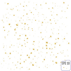 Vector gold confetti background for luxury greeting rich card. G