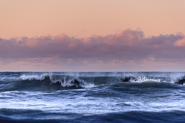 Fototapeta premium Waves on stormy day