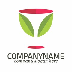 Cocktail logo vector icon Template