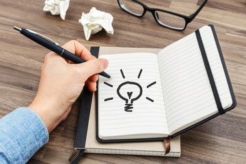 Writing idea concept