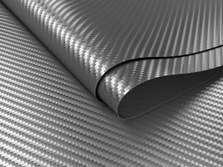  3d image of sheet made in carbon fiber. concept of manufacturing industry linked to the hi-tech or...