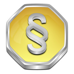 Law paragraph button - 3D illustration