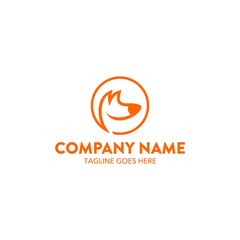 Unique Fox Logo Template