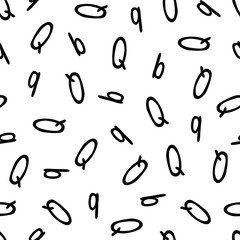 Seamless pattern - letters Q