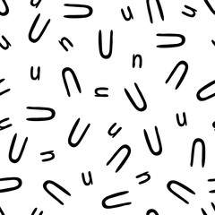 Seamless pattern - letters U