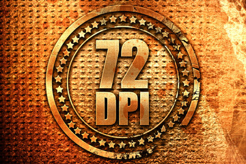 72 dpi, 3D rendering, grunge metal stamp