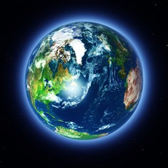Earth in space.