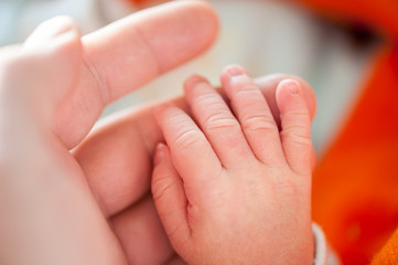 Newborn baby hand