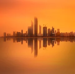 Keuken spatwand met foto Abu Dhabi Skyline © boule1301