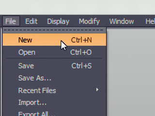 Software menu item with new command