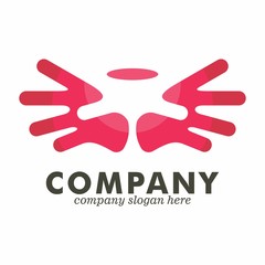 Angel logo vector icon Template