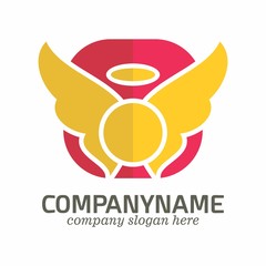 Angel logo vector icon Template