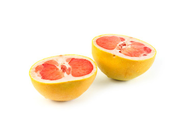 Naklejka na ściany i meble Ripe fresh grapefruit isolated