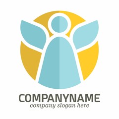 Angel logo vector icon Template