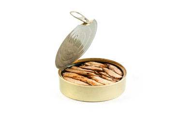 Open can of sprats 