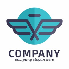 Angel logo vector icon Template