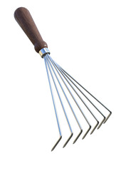 3D Rendering Small Rake on White