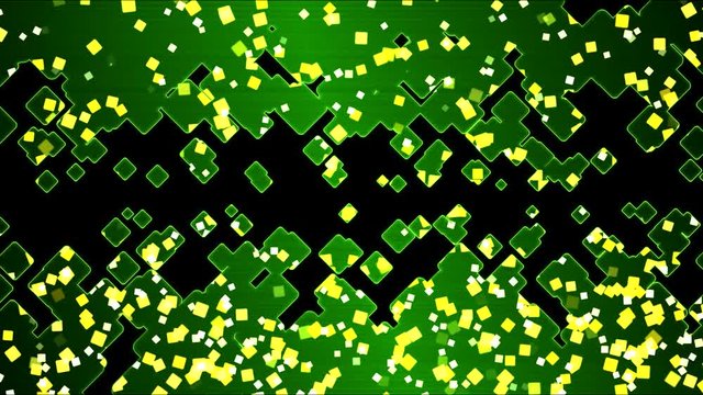 Abstract Square Shapes Background Animation - Loop Green