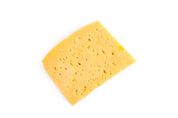 Piece of cheese close up