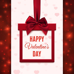Fototapeta na wymiar Happy Valentines day greeting card template.