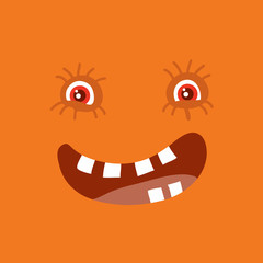 Funny Smiling Monster Smile Bacteria Character