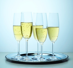 glasses of champagne