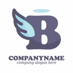 Angel logo vector icon Template