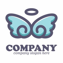 Angel logo vector icon Template