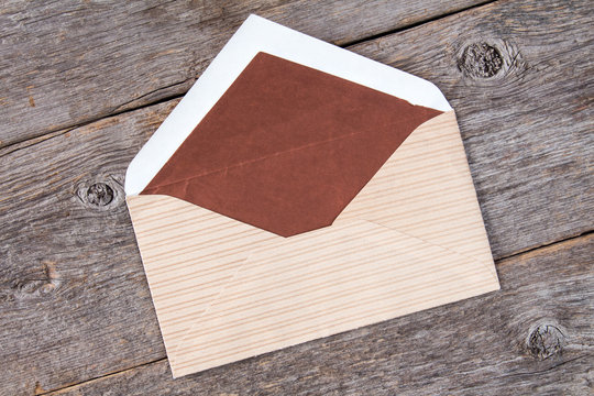 Open brown envelope