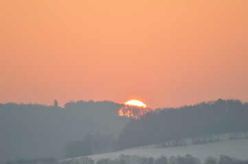 Winterlicher Sonnenuntergang