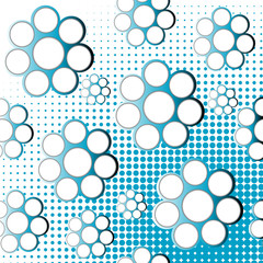 Blue floral background