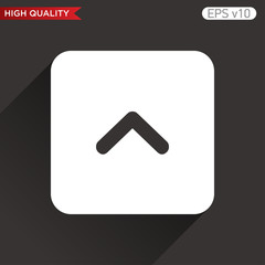 Colored icon or button of up arrow symbol with background
