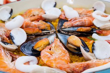 Tasty roasted seafood