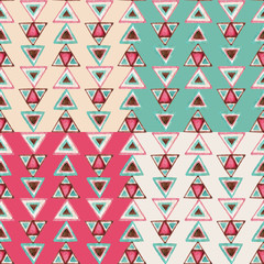 abstract watercolor triangle seamless pattern