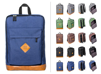 backpacks collage